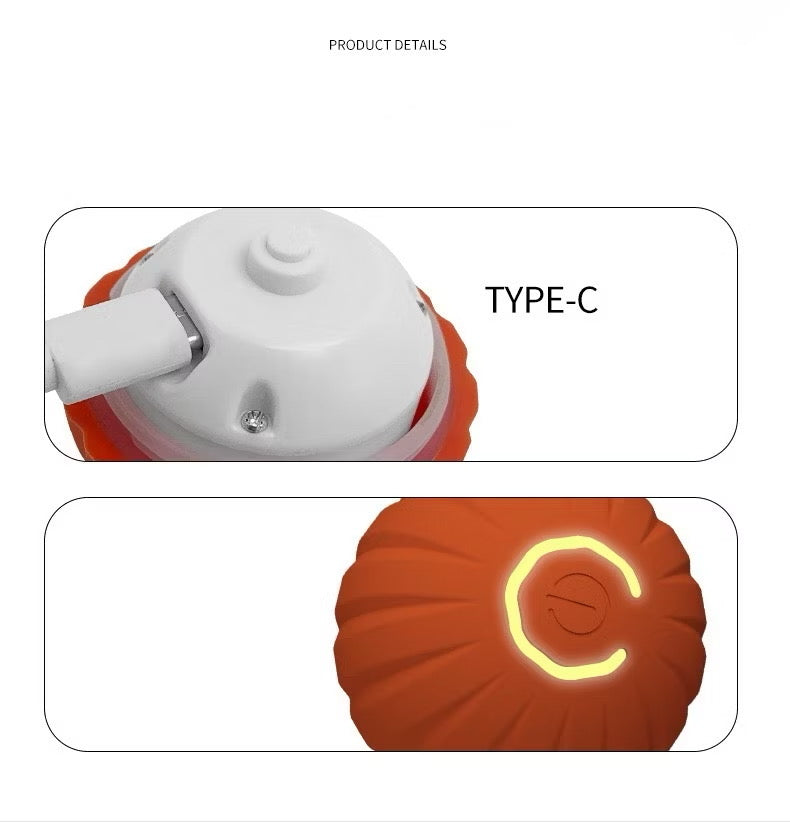 Dog Toy Smart Rolling Ball Automatic Toys for Dogs Training Self-moving Puppy Toys for Indoor Interactive Playing Automatic Puppy Jump Roll Ball