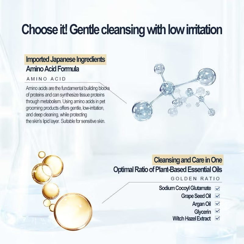 KOJIMA Pet Shampoo Low Stimulating Amino Acid Formula Cat Shampoo Dog Shampoo 500ml/