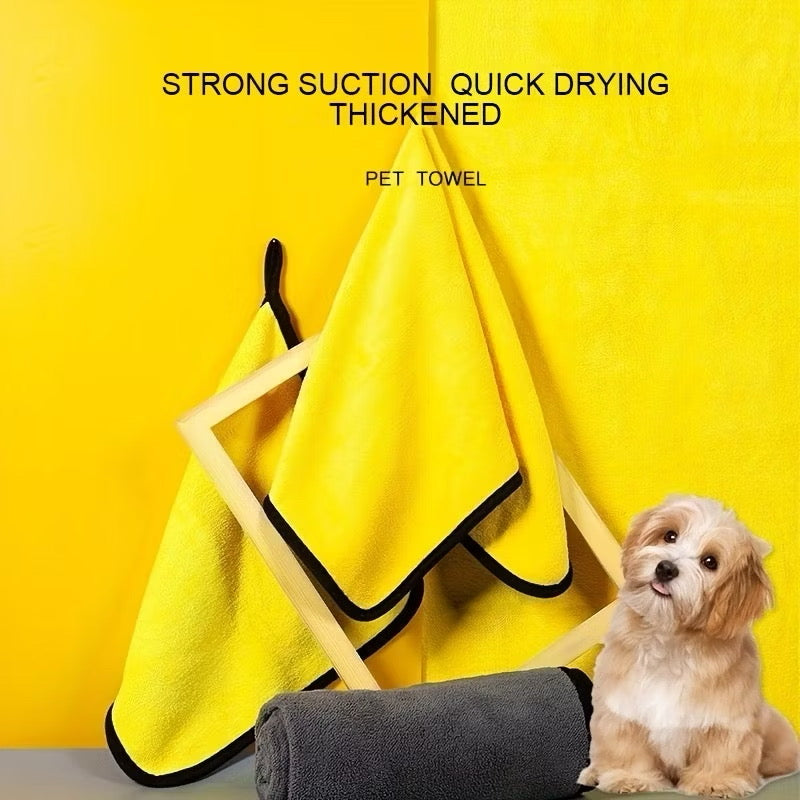 Quick-drying Pet Dog and Cat Towels Soft Fiber Towels Water-absorbent Bath Towel Convenient Pet Shop Cleaning Towel Pet