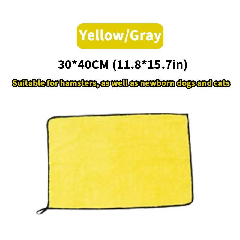 Quick-drying Pet Dog and Cat Towels Soft Fiber Towels Water-absorbent Bath Towel Convenient Pet Shop Cleaning Towel Pet