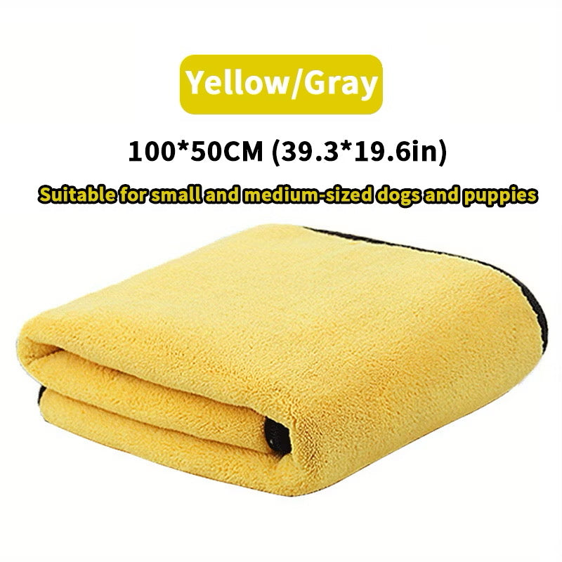Quick-drying Pet Dog and Cat Towels Soft Fiber Towels Water-absorbent Bath Towel Convenient Pet Shop Cleaning Towel Pet
