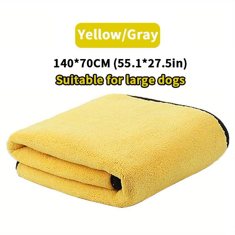 Quick-drying Pet Dog and Cat Towels Soft Fiber Towels Water-absorbent Bath Towel Convenient Pet Shop Cleaning Towel Pet