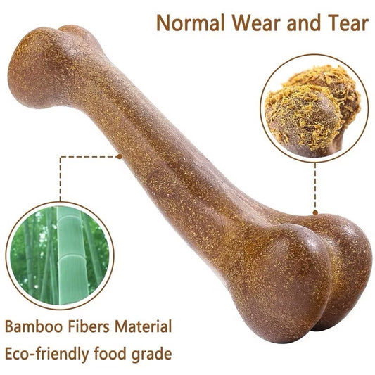 Benepaw Nearly Indestructible Dog Bone Natural Non-Toxic Puppy Toys For Small Medium Large Dogs Pet Chew Game Dental Care