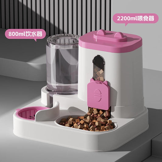 Cat and dog drinking fountain cat food automatic feeder cat and dog bowl food storage bucket dog drinking fountain pet supplies