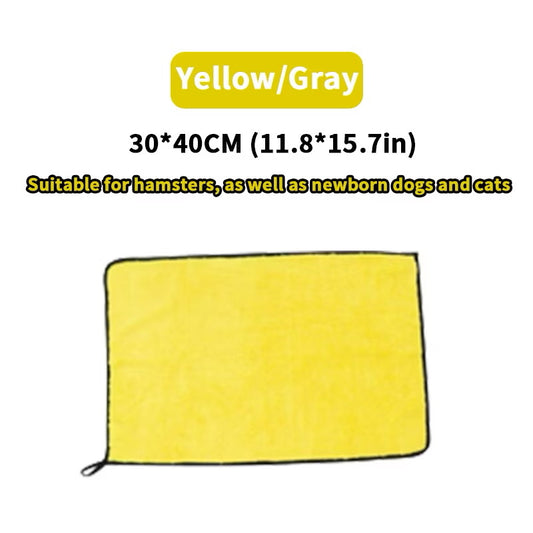 Quick-drying Pet Dog and Cat Towels Soft Fiber Towels Water-absorbent Bath Towel Convenient Pet Shop Cleaning Towel Pet
